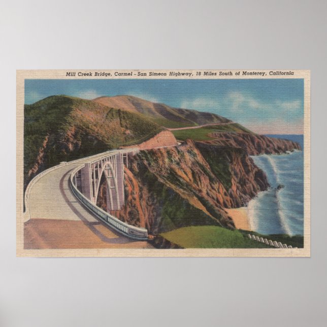 Mill Creek Bridge on San Simeon Hwy near Poster (Front)