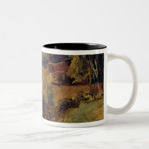 Mill in the valley near Amalfi, 1829 Two-Tone Coffee Mug