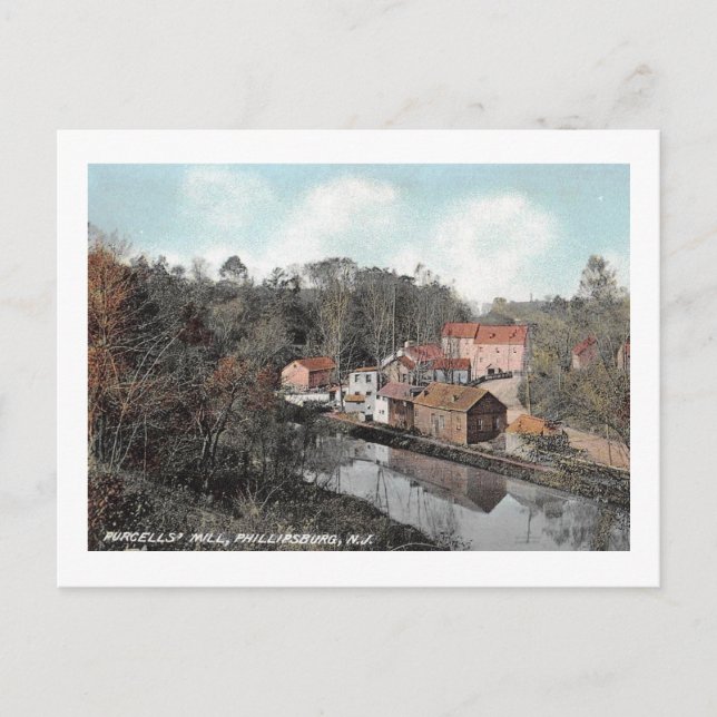 Mill, Morris Canal, Phillipsburg NJ Vintage Postcard (Front)