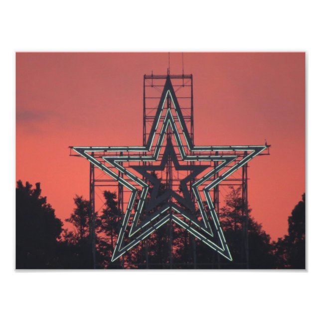 Mill Mountain/Roanoke Star at sunset Photo Print (Front)