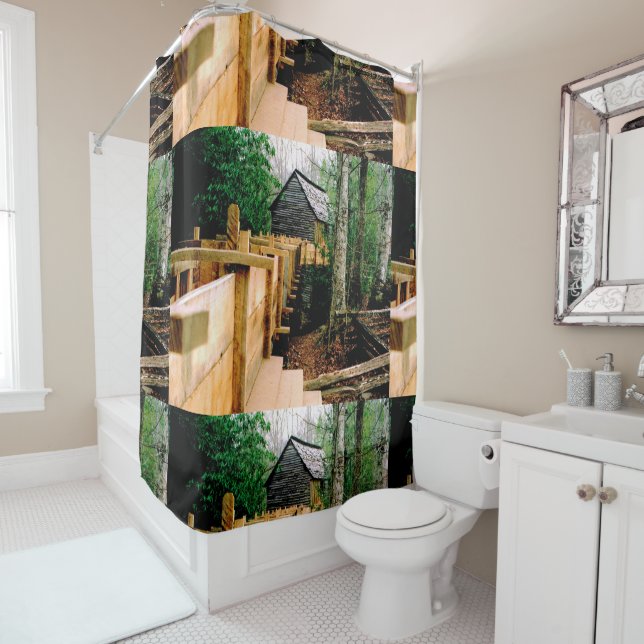 Mill Scene Shower Curtain (In Situ)