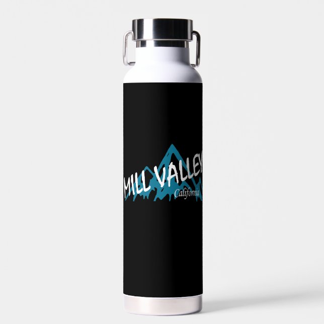 Mill Valley California Mountains Water Bottle (Front)
