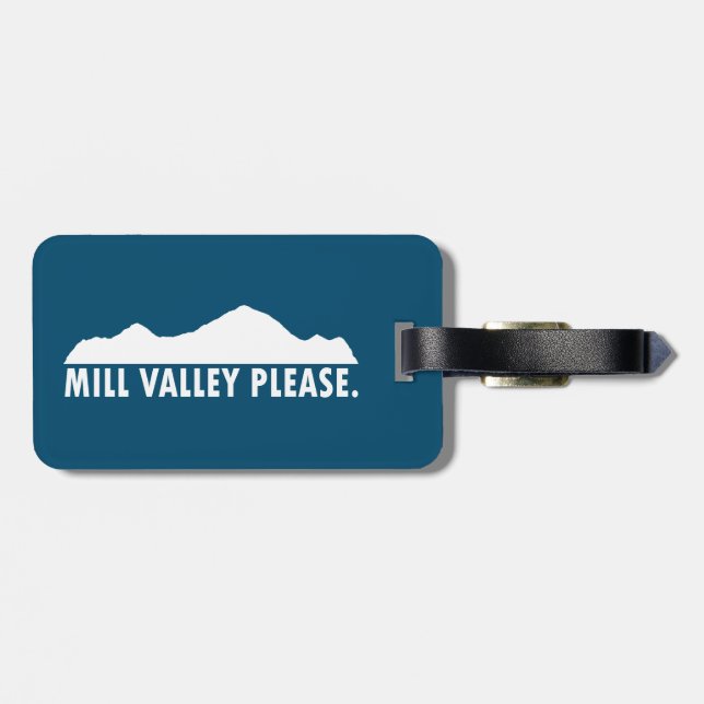 Mill Valley California Please Luggage Tag (Back Horizontal)
