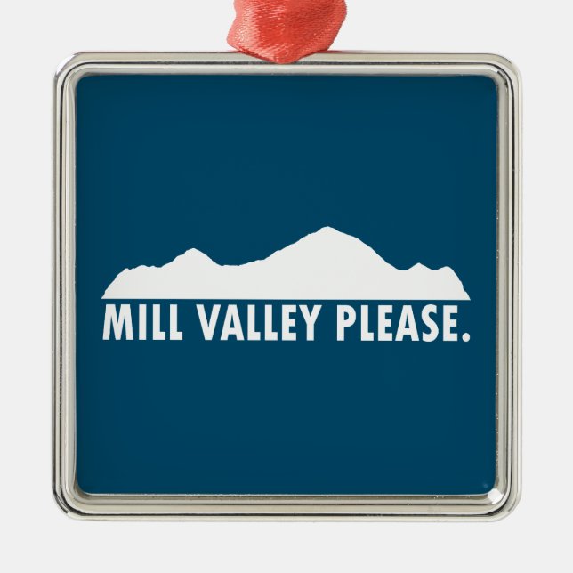 Mill Valley California Please Metal Tree Decoration (Front)