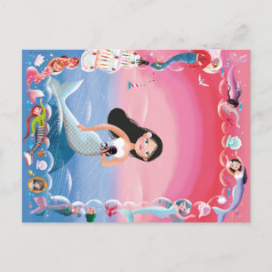 Milla the Mermaid illustration Postcard