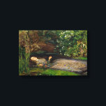 Millais Ophelia CC0496 Canvas Print<br><div class="desc">John Everett Millais - Ophelia, 1851-52. The painting depicts Ophelia, a character from Shakespeare's play Hamlet, singing while floating in a river just before she drowns: "Her clothes spread wide / And, mermaid-like, awhile they bore her up.". But eventually, "her garments, heavy with their drink / Pull'd the poor wretch...</div>