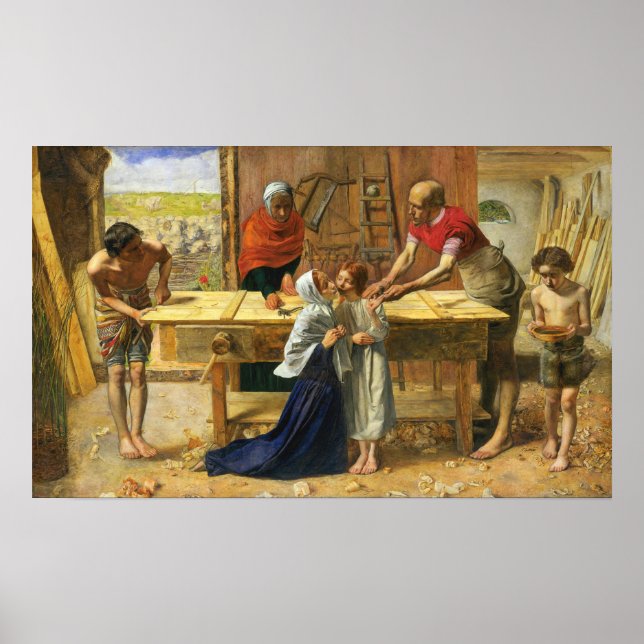 Millais - The Carpenter's Shop Poster (Front)
