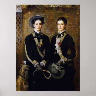 Millais - Twins Grace And Kate Hoare 1876 Poster