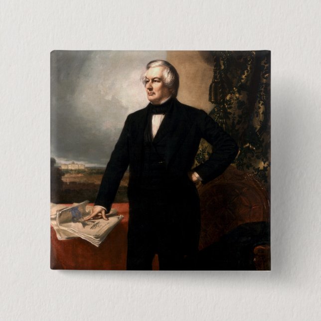 Millard Fillmore 15 Cm Square Badge (Front)