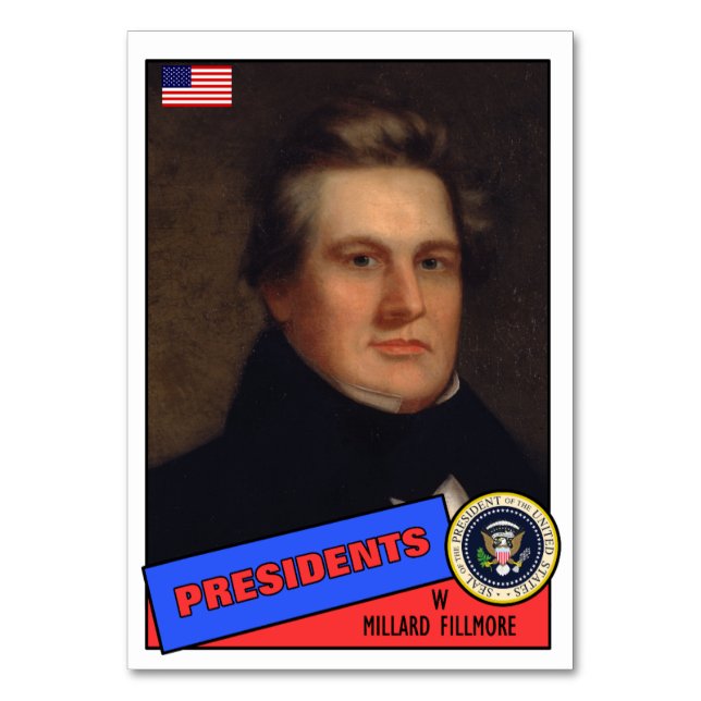 Millard Fillmore Baseball Card (Front)