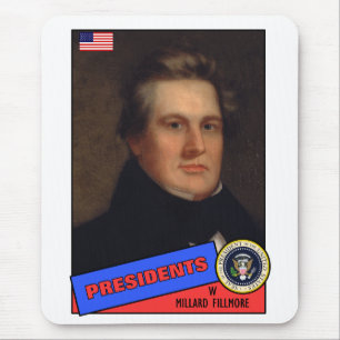Millard Fillmore Baseball Card Mouse Mat