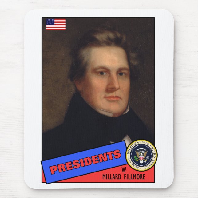 Millard Fillmore Baseball Card Mouse Mat (Front)