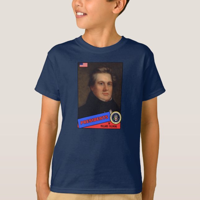 Millard Fillmore Baseball Card T-Shirt (Front)