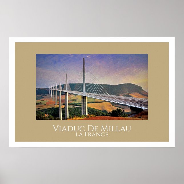 Millau Viaduct, France Poster (Front)