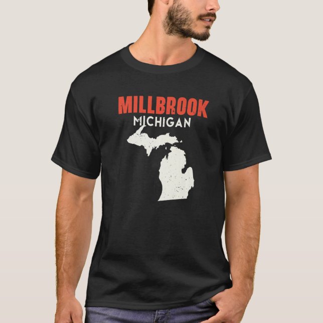 Millbrook Michigan USA State America Travel Michig T-Shirt (Front)