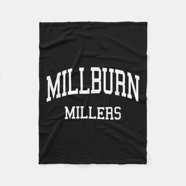 Millburn High School Hs Millburn Nj Retro Srts  Fleece Blanket (Front)