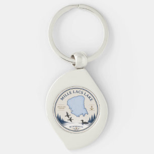 Mille Lacs Lake, MN Cabin/Lake Home Decor & Gifts Key Ring