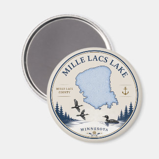 Mille Lacs Lake, MN Cabin/Lake Home Decor & Gifts Magnet