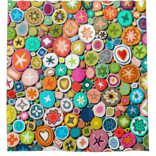 millefiori shower curtain