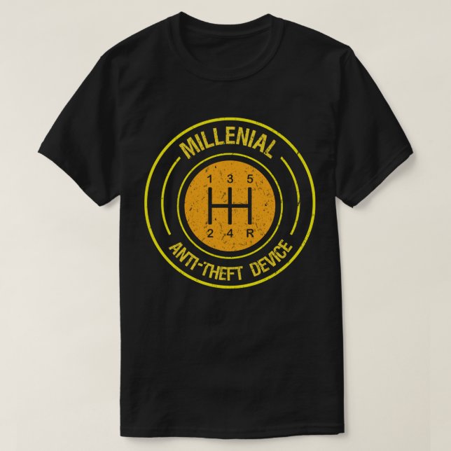 Millenial Anti Theft Device T-Shirt (Design Front)