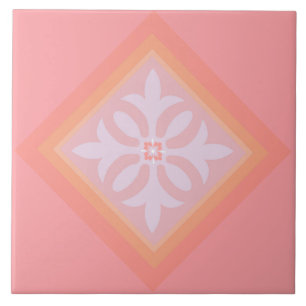 Millenial pinks colours diamond feature tile