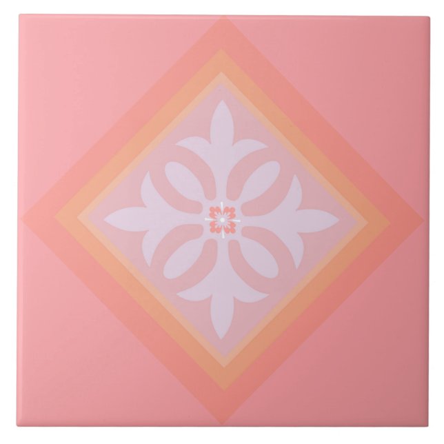 Millenial pinks colours diamond feature tile (Front)