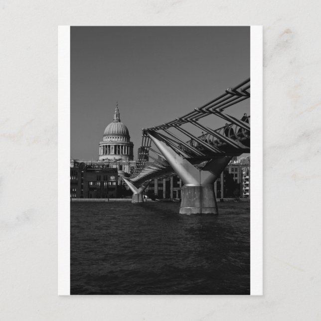 Millenium Bridge and St Pauls Cathedral Postcard (Front)