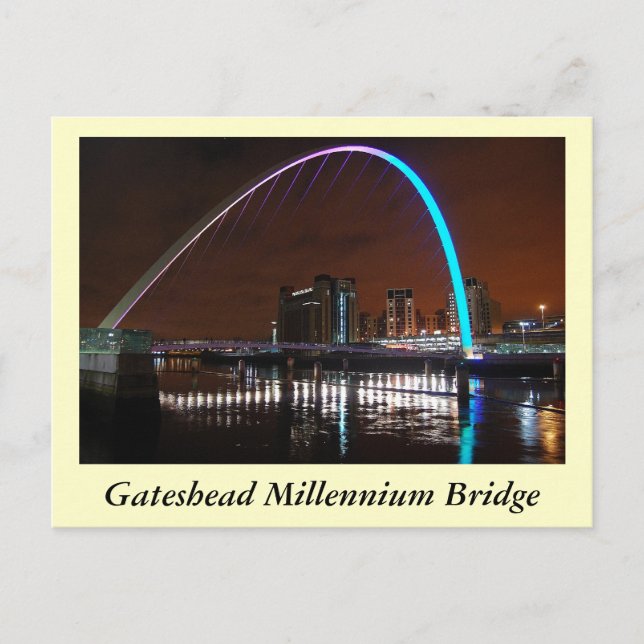 Millenium Bridge, Gateshead Postcard (Front)