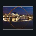Millenium Bridge Newcastle Postcard<br><div class="desc">Evening view of Millenium Bridge,  Newcastle Upon Tyne North East UK</div>