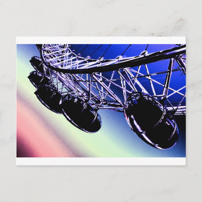 millenium wheel  London digital art Postcard (Front)