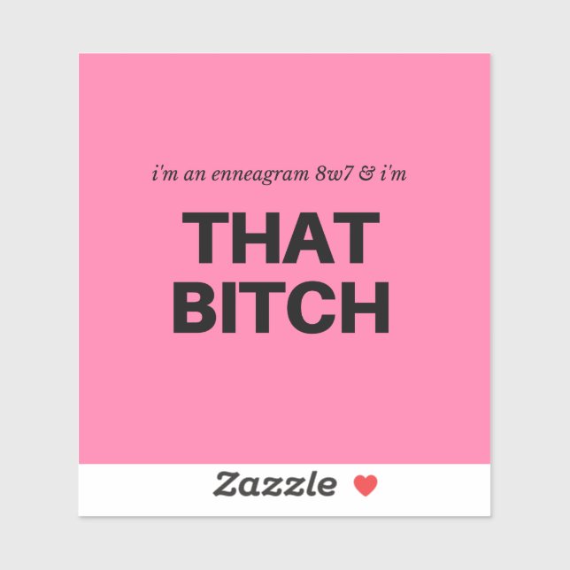 Millenneagram 8w7 Sticker (Sheet)