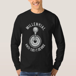 Millennial Anti Theft Device Funny Manual Transmis T-Shirt