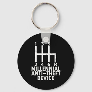 Millennial Anti Theft Device _ Funny Stick Shift  Key Ring
