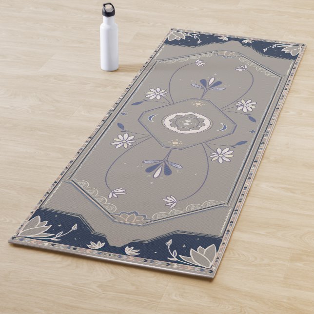 Millennial Grey Area Rug  Yoga Mat (In Situ)