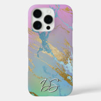 Millennial Marble | Playful Rainbow Ombre Monogram