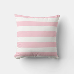 Millennial Pink and White Stripes Cushion