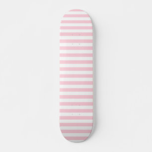 Millennial Pink and White Stripes Skateboard