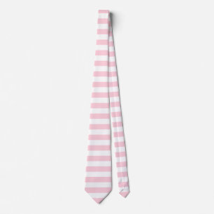 Millennial Pink and White Stripes Tie