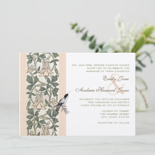 Millennial Pink Hummingbird Wedding Invitations