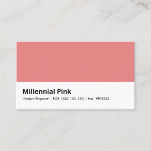 Millennial Pink   "Modern Elegance Color Business Card