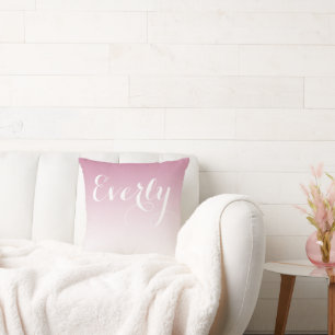 Millennial Pink Ombre Girls Room Baby Nursery Cushion