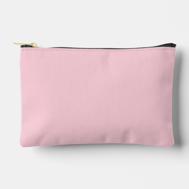Millennial Pink Solid Colour Accessory Pouch (Front)
