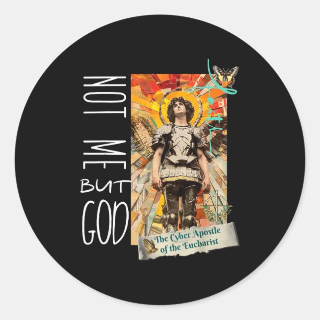Millennial Saint The Eucharist Not Me God  Classic Round Sticker (Front)