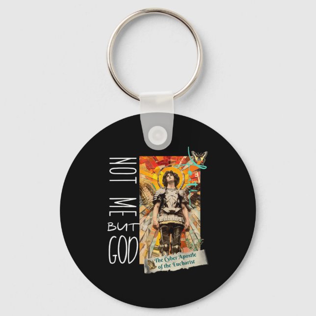 Millennial Saint The Eucharist Not Me God  Key Ring (Front)