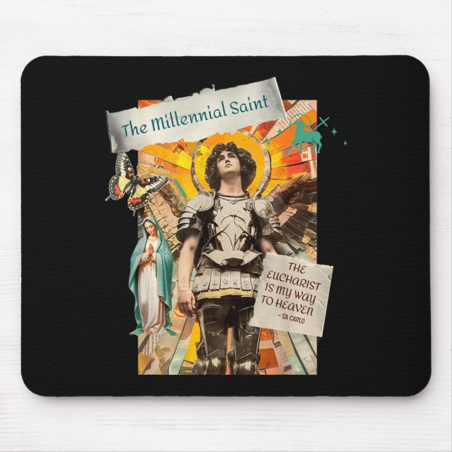 Millennial Saint The Eucharist Way To Heaven  Mouse Mat (Front)