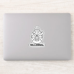 Millennial Spaceship Sticker