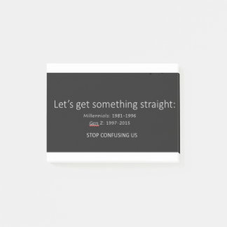 Millennials and Gen Z Post-it Notes