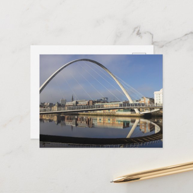 Millennium Bridge, Gateshead, Uk Postcard (Front/Back In Situ)