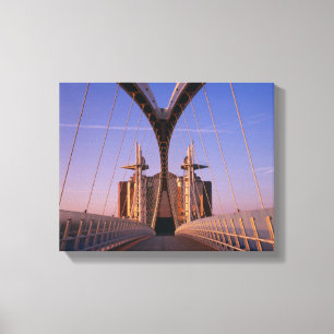 Millennium Bridge, Lowry Centre, Salford Canvas Print
