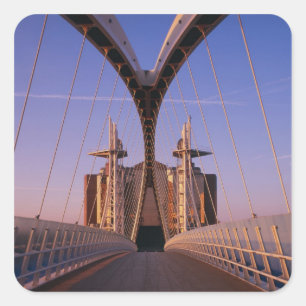 Millennium Bridge, Lowry Centre, Salford Square Sticker